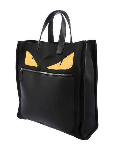 fendi tote brown|realreal Fendi monster tote.